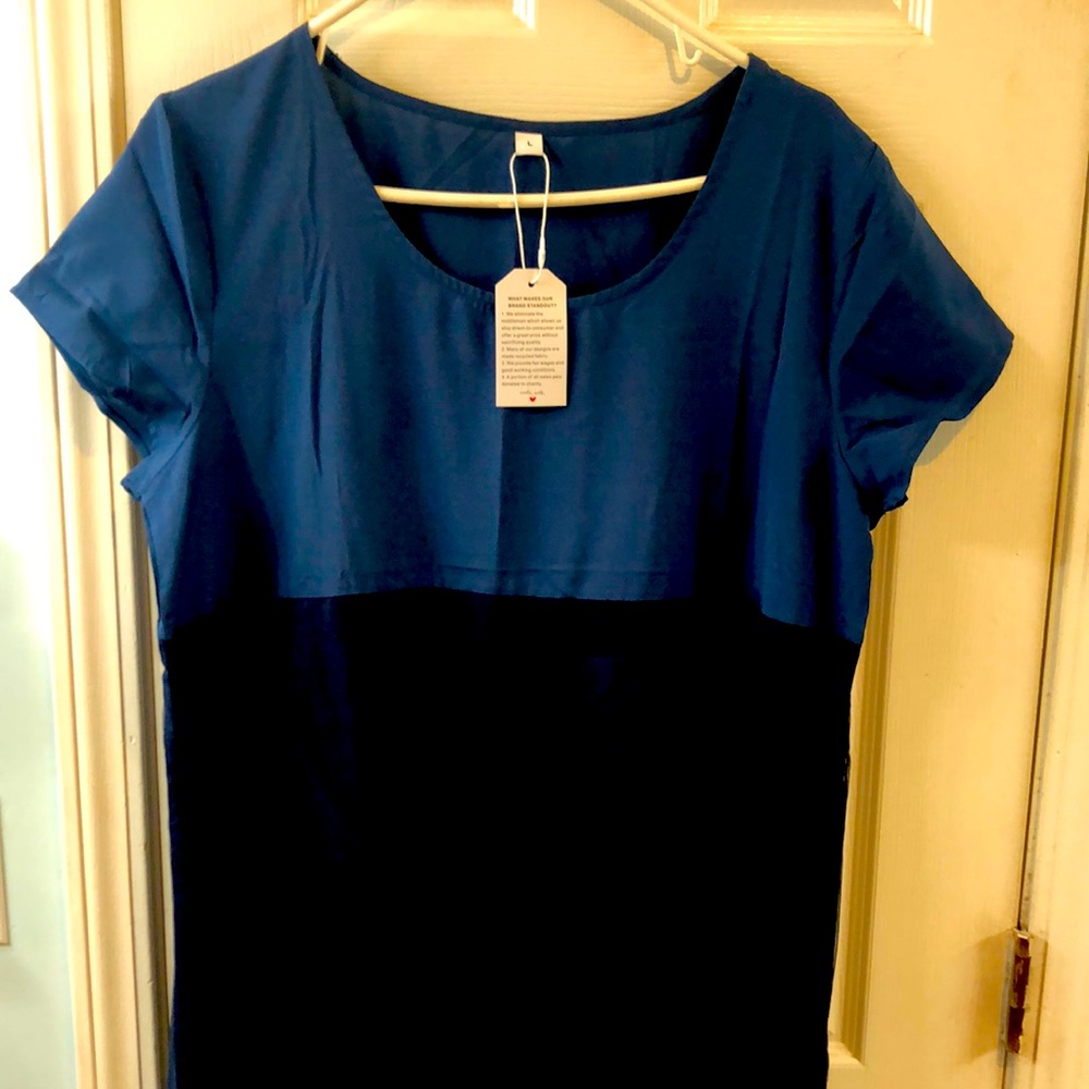 Navy maxi dress.  NWT